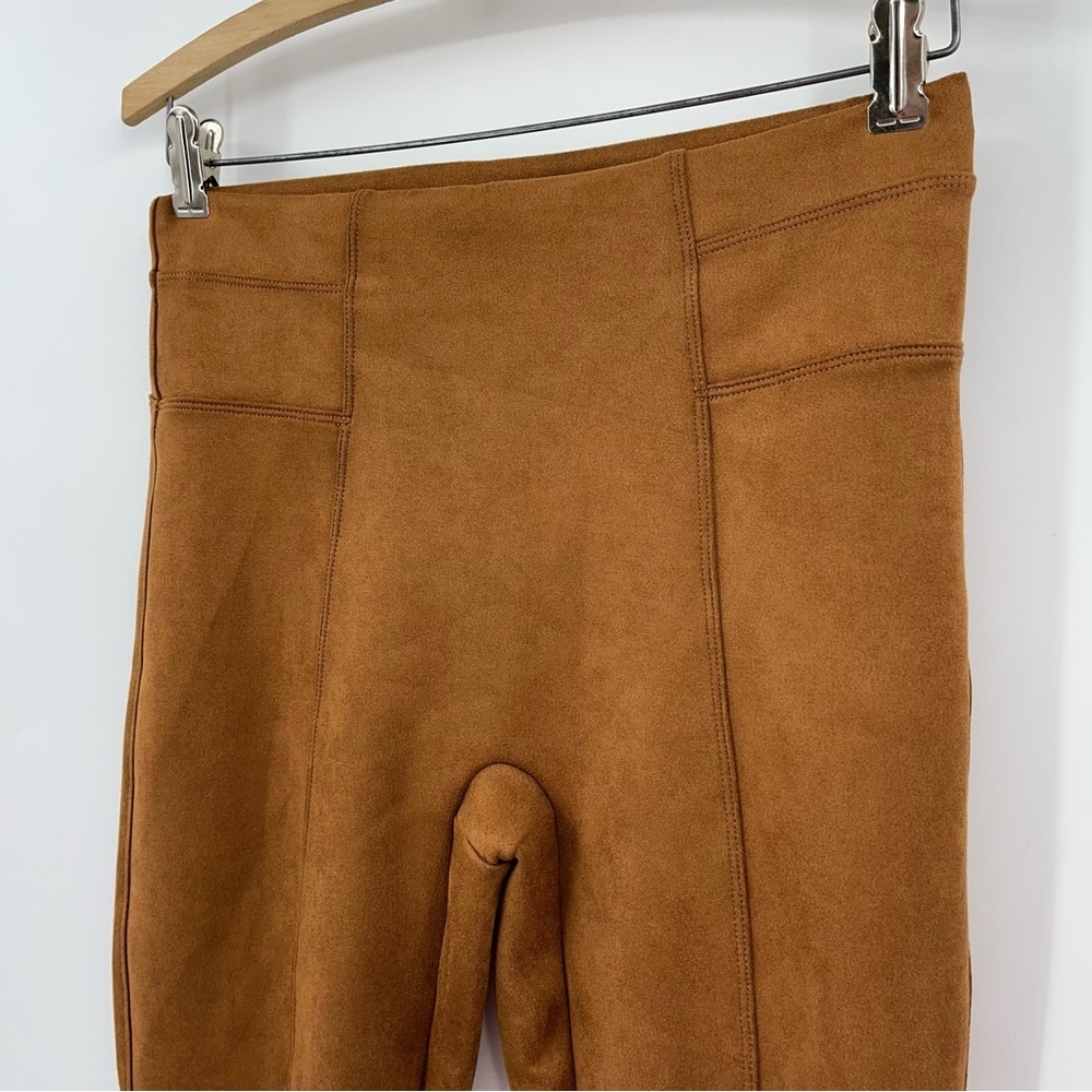 NWOT Spanx M Faux Suede Highwaist Leggings 0339 Rich Caramel medium brown - Picture 4 of 12